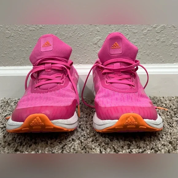 Adidas Pink and Orange Athletic Sneakers - Picture 3 of 9